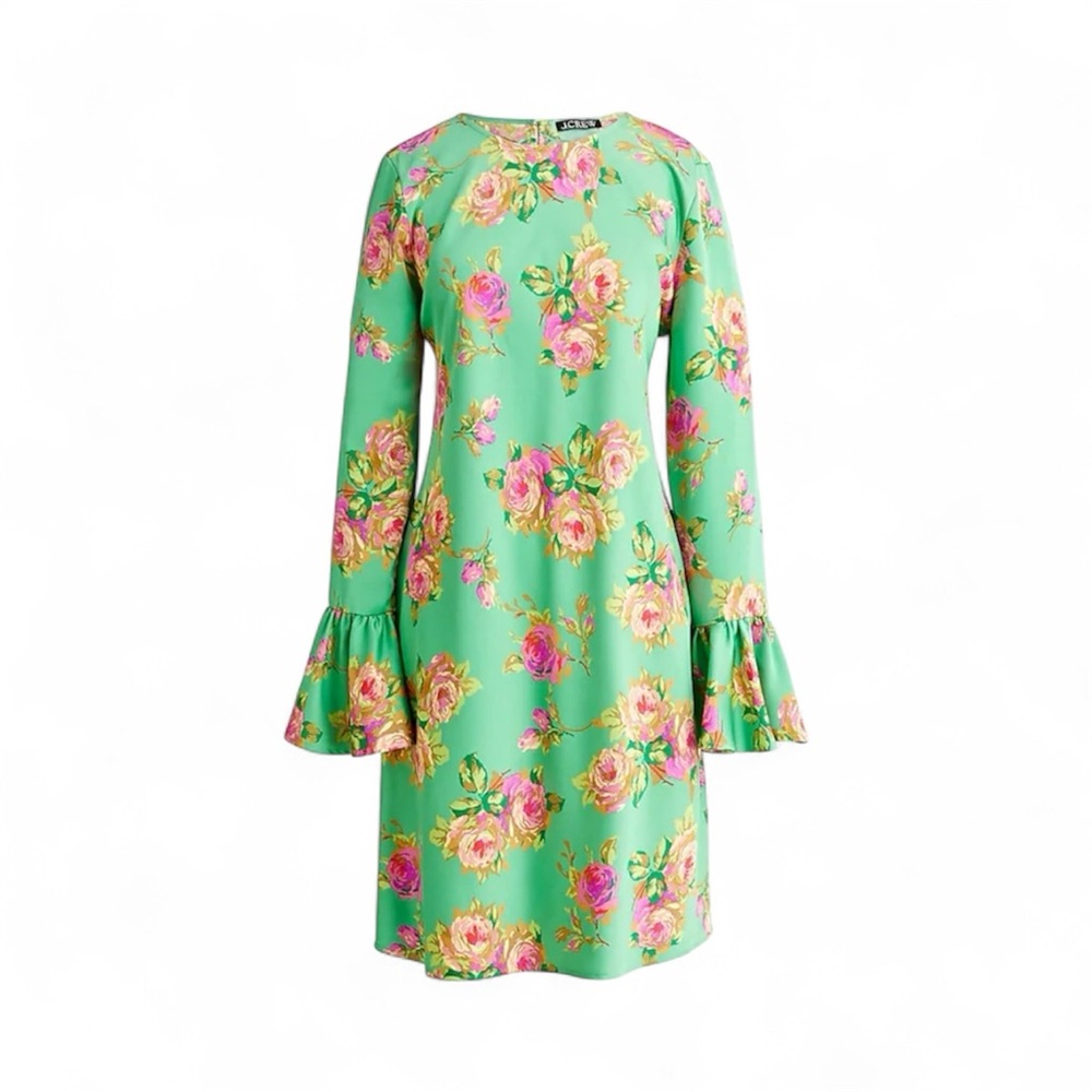 J. Crew Winter Garden Dress in Lavish Rose
